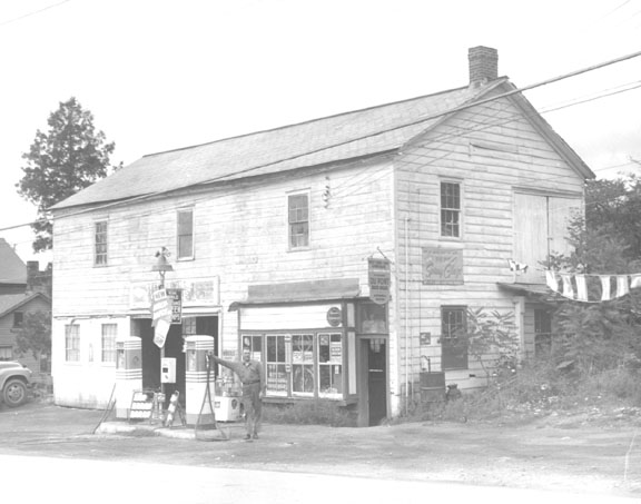 Harold Foster's first gas station, West Sand Lake; click on the image for a larger version