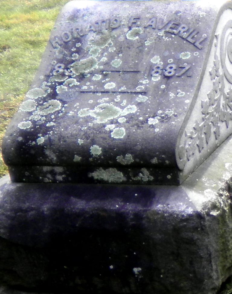 Horatio Averill stone (A. Mace photo)