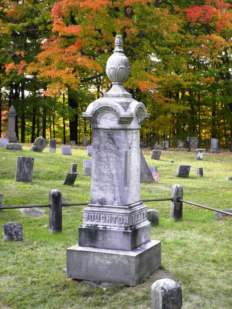 headstone of Dr. Smith Boughton (photo by Ken Bagnell)