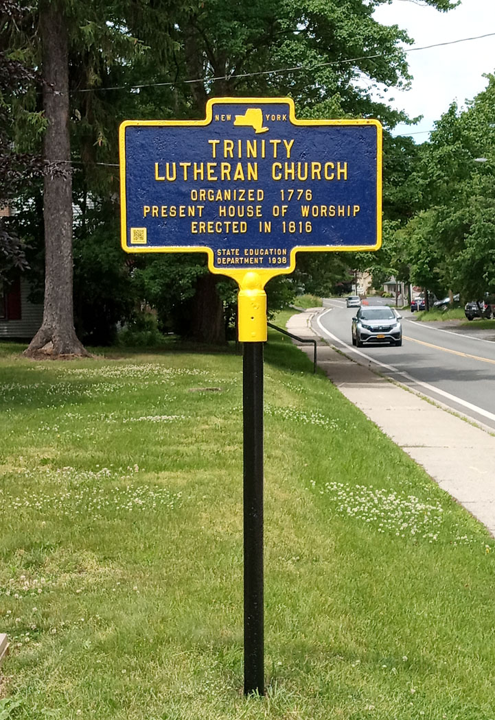 finished Trinity Lutheran marker