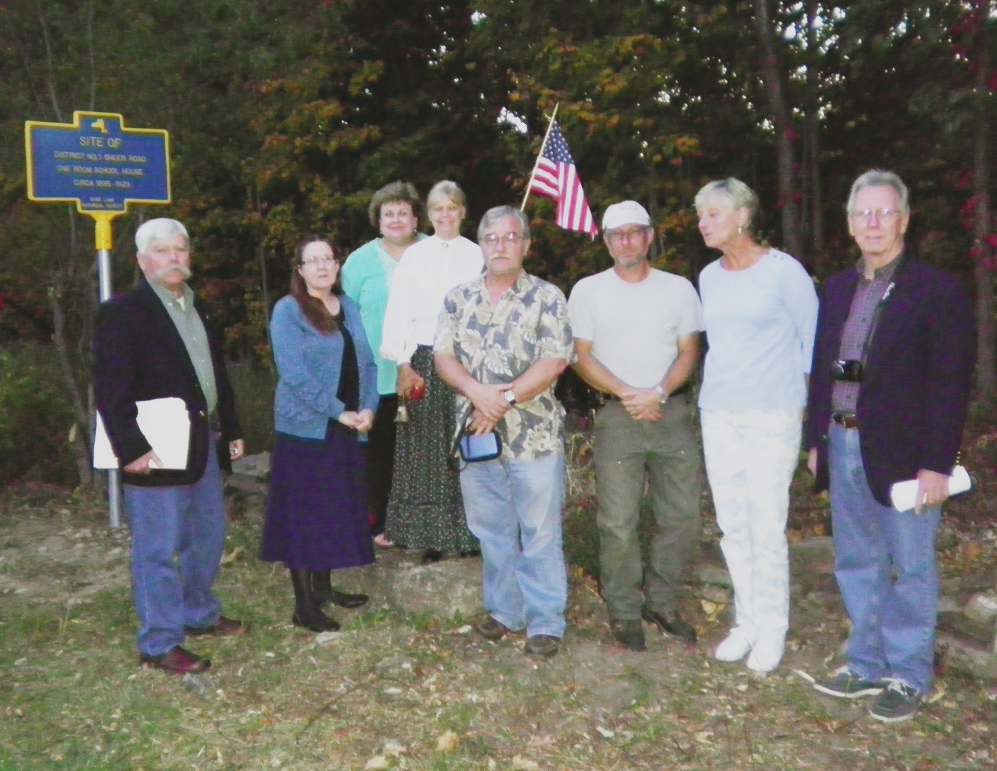 dedication of district 1 marker on Sheer Road, Sand Lake Historical Society 2014