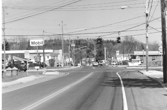 Mobil gas station, northeast corner, West Sand Lake; click on the image for a larger version