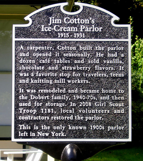 Historical marker for Cotton House; click on the image to enlarge.