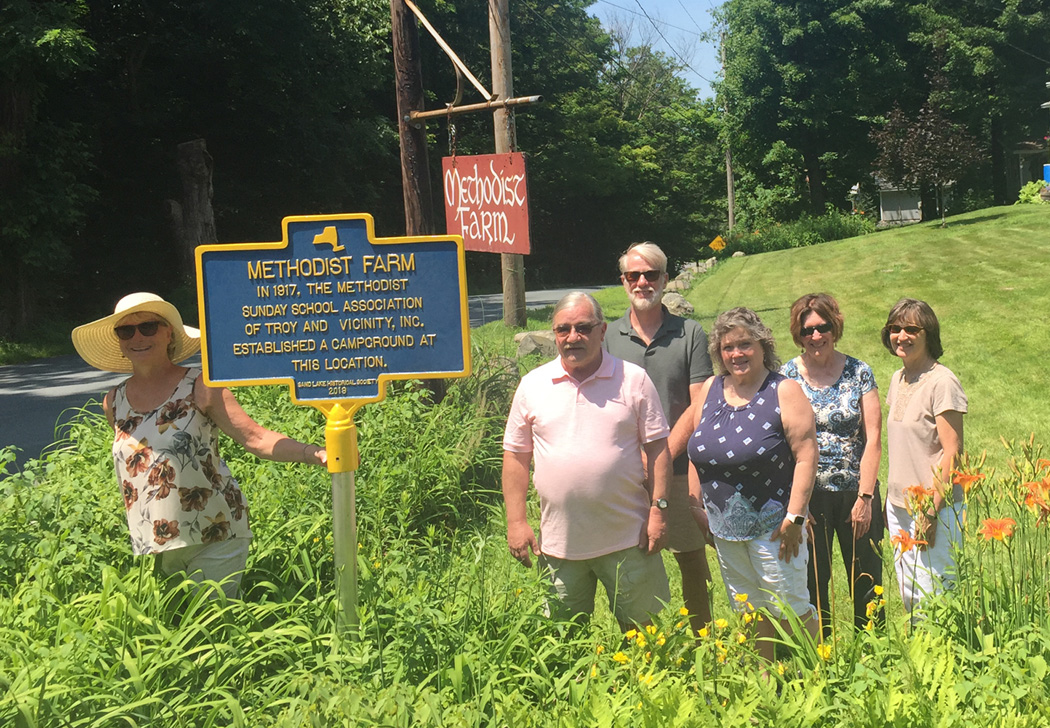 Dedication of Methodist Farm marker, July 2019; Sand Lake Historical Society