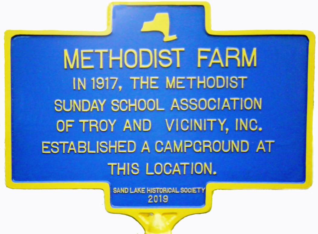Historical marker for Methodist Farm