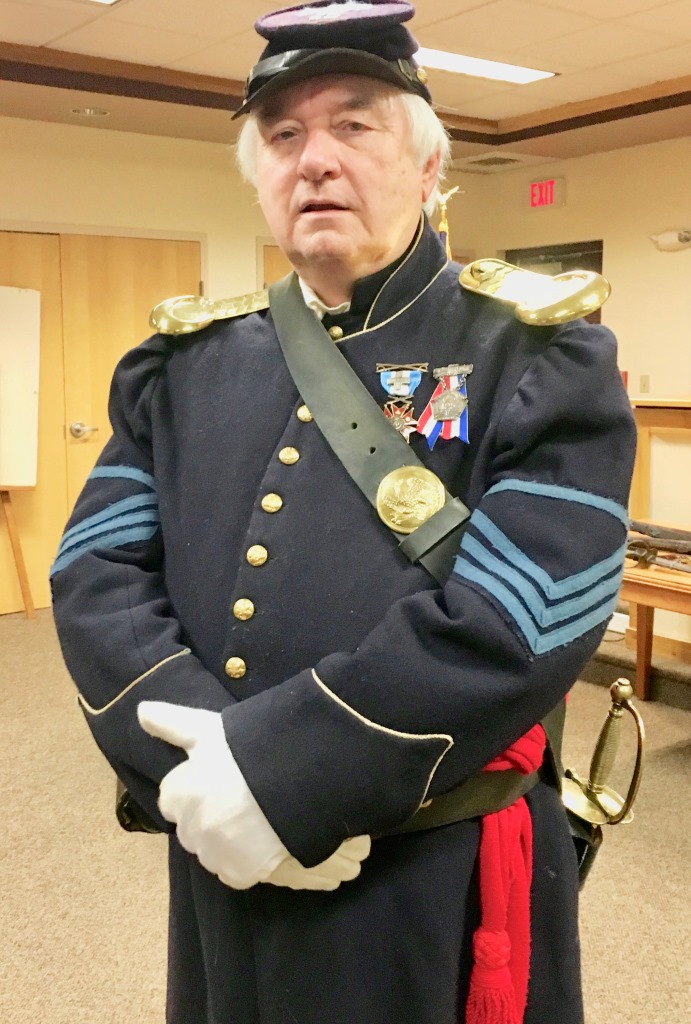 Bob Shuey in Civil War uniform; click on image to see a larger version