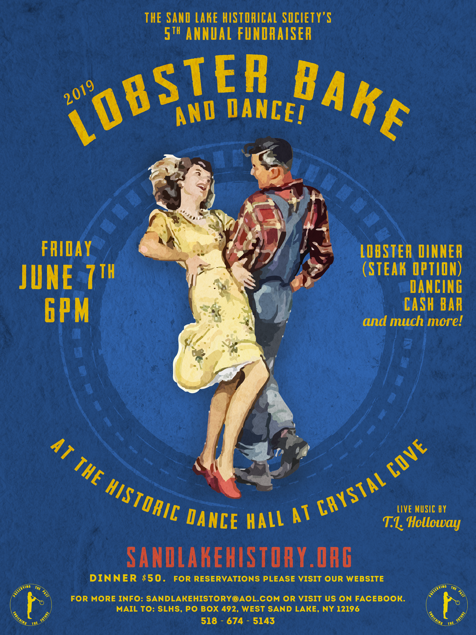 poster for lobster bake and dance 2019