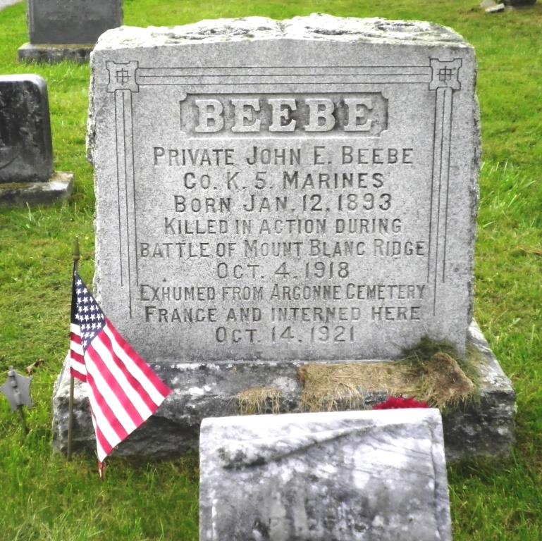Beebe headstone at Sand Lake Union Cemetery